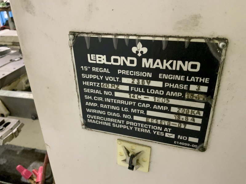 15" X 30" LEBLOND MAKINO PRECISION ENGINE LATHE: STOCK #81402