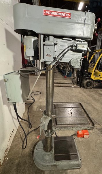 20" Powermatic Single Spindle Drill 1200, V-Speed, 3 M.T., 22" x 19" Tbl., 1 HP