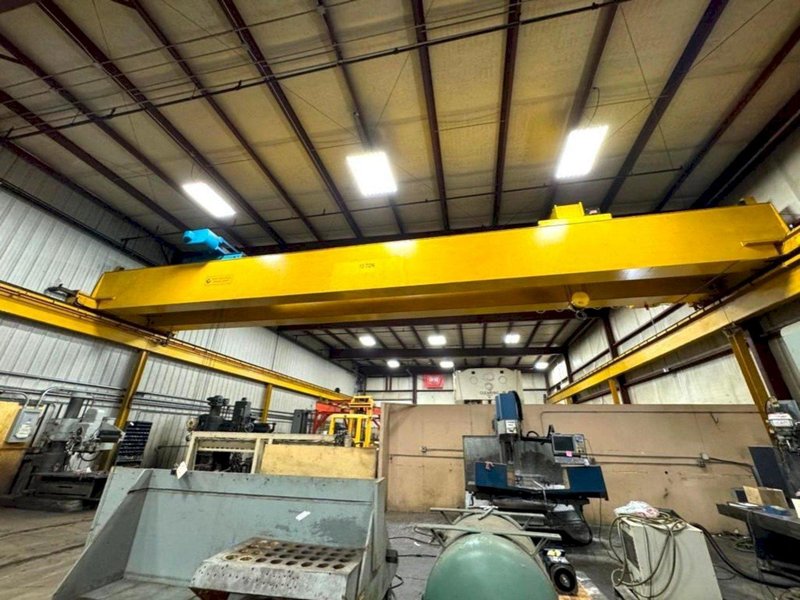 10 TON X 57’ SHAW-BOX DOUBLE GIRDER OVERHEAD BRIDGE CRANE, WITH 12.5 TON SHAW-BOX HOIST: YOBRO #24731