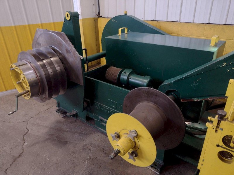 12" WIDE TORRINGTON 4" ARBOR PULL-THROUGH SLITTING LINE: STOCK #16504