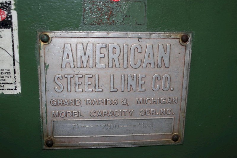 2500 LBS  X 18" AMERICAN STEEL LINE DOUBLE END COIL REEL: STOCK #76416