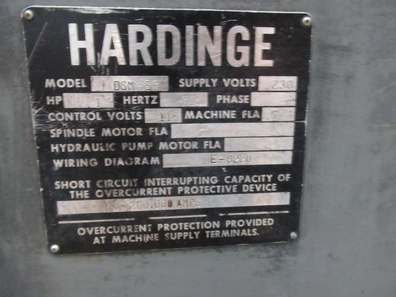 Hardinge DV-59 Second Operation Lathe, Variable Speed, 5C Collet Closer, Endworking Turret, Production Cross-Slide