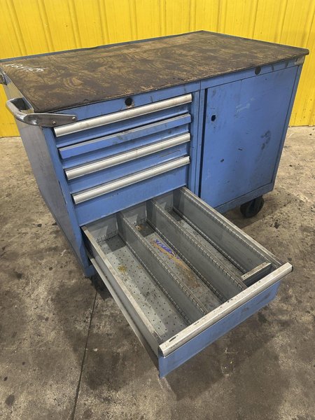 48" X 29" X 36" LISTA JOB BOX CABINET &amp; DRAWERS TOOLBOX ON CASTERS: YOBRO #24488