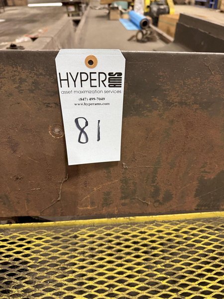 36" x approx. 80' flat belt conveyor with drive