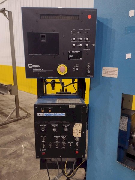 12" ITW WELDING AUTOMATION LATHE, WITH MILLER WELD CONTROLLER &amp; MILLER XMT 304 SERIES ARC WELDER: YOBRO #24402