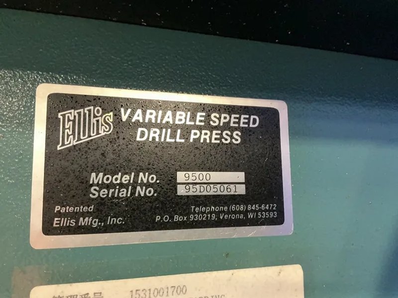 Ellis 20” Drill Press - 9500