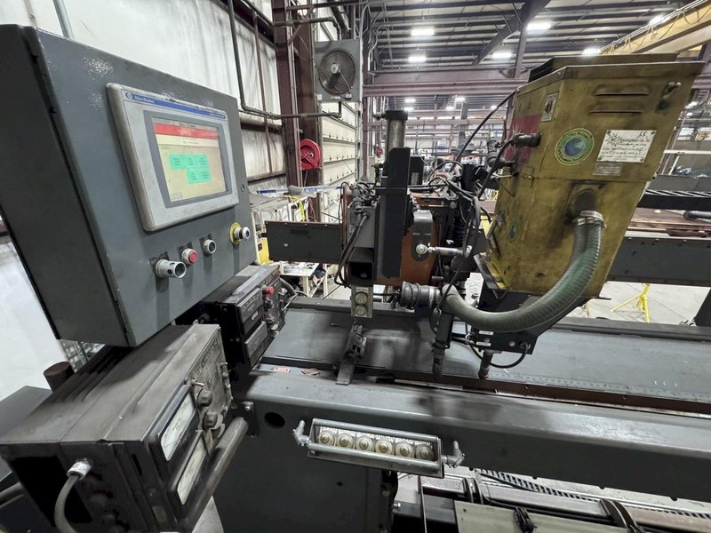 144" BANDCROFT LINEAR SUB-ACR SEAM WELDER WITH AC1200 IDEALARC LINCOLN WELDER. STOCK # 0980926