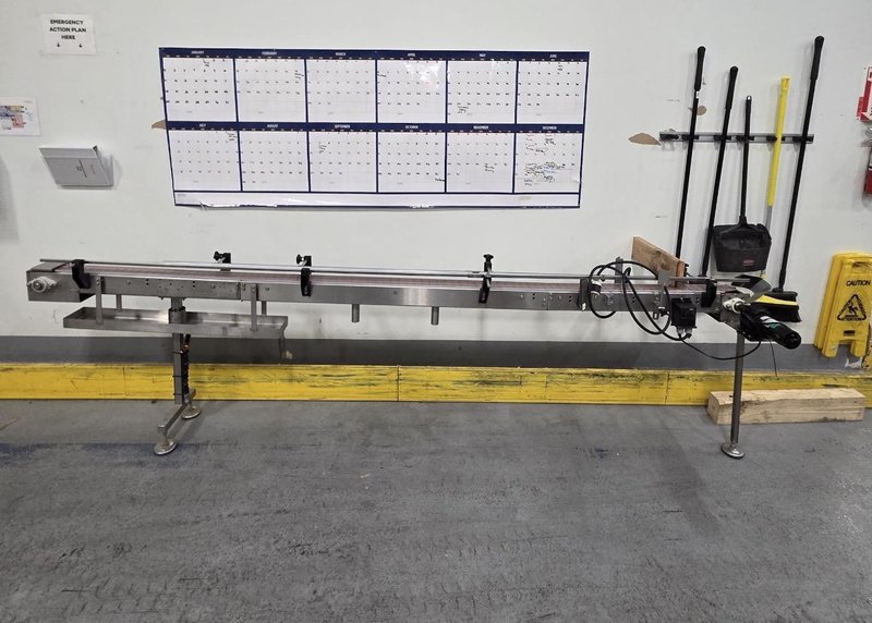 Meheen R Series Filling Line with In-Line Packaging RSC Rinser, 700VS Labeler, Zalkin Capper, Accumulation Table and Conveyor System – Complete Bottling Line, Lightly Used
