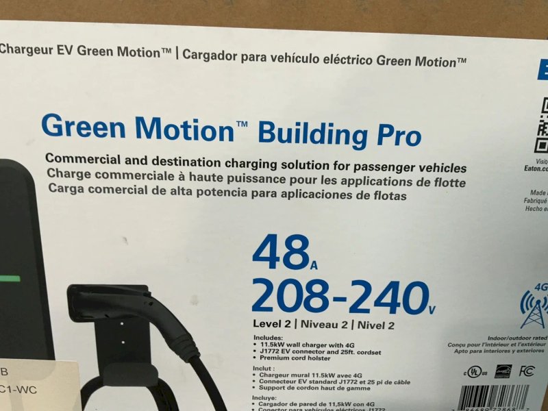 Eaton   48 Amps  Green Motion Building Pro Ev Charger  - Gmev48cmc1-we