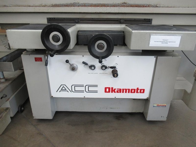 Okamoto ACC-16-32DX 3-Axis Hydraulic Surface Grinder with Incremental Down Feed. 16"x32" Chuck, Coolant System with Paper Filtration- Auction Item