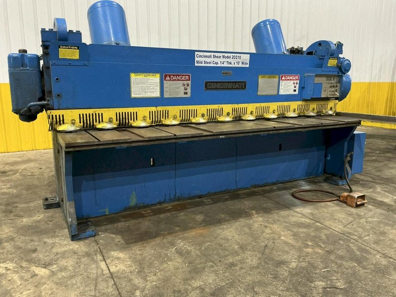 10' x 1/4" CINCINNATI MODEL #2CC10 MECHANICAL POWER SHEAR: