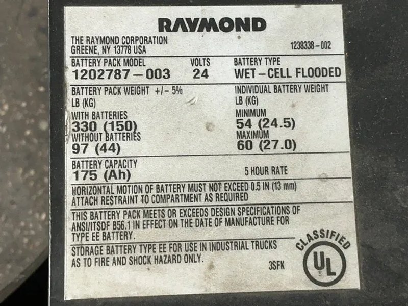 Raymond 4500 Lbs Electric Pallet Jack - 8210