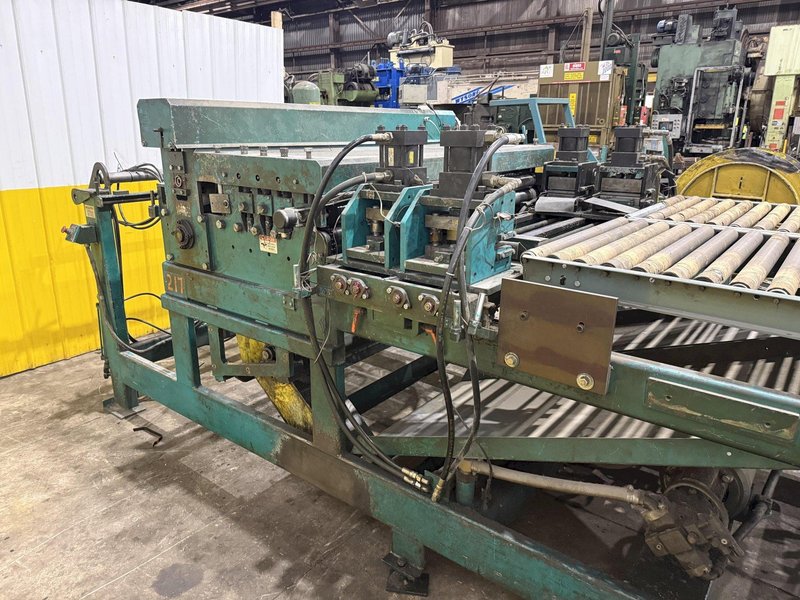 60" x 16 GAUGE IOWA PRECISION MODEL #GAF60-6 COIL SLEAR (SLITTING &amp; CUT-TO-LENGTH) LINE, WITH UNCOILERS &amp; SIDE PUNCHING / NOTCHING: YOBRO #24552