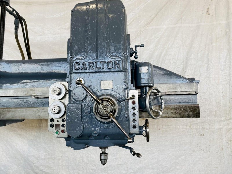 6' X 15" CARLTON 3A RADIAL ARM DRILL. STOCK # 0844121