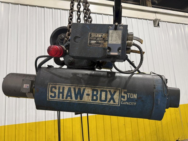 5 TON SHAW BOX SINGLE GIRDER POWERED CABLE HOIST &amp; TROLLEY, REMOTE CONTROLLED: YOBRO #25898