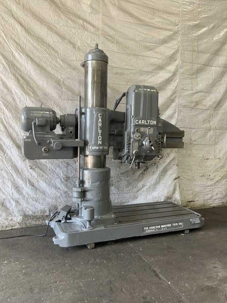 4' X 15" CARLTON RADIAL ARM DRILL. STOCK #0989825