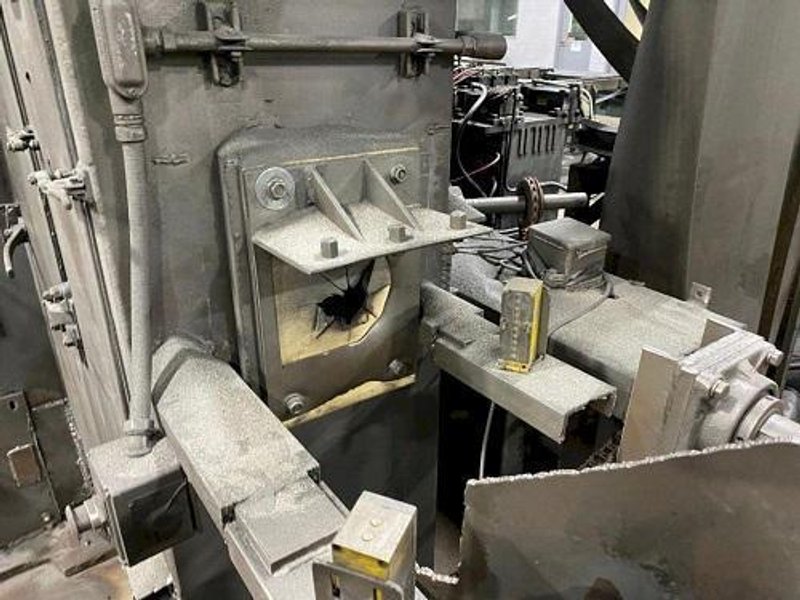 6" X (2) 15 HP WHEEL WHEELABRATOR "SKEW ROLL PIPE &amp; BAR" SHOT BLAST BLASTER SYSTEM