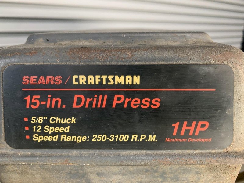 Craftsman 15" Drill Press with 5/8" Chuck