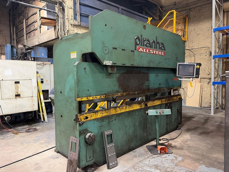 175 TON X 12' PIRANHA ALLSTEEL MODEL PB2-175-12 HYDRAULIC PRESS BRAKE, WITH AUTOMEC 600 CNC CONTROL: YOBRO #26358