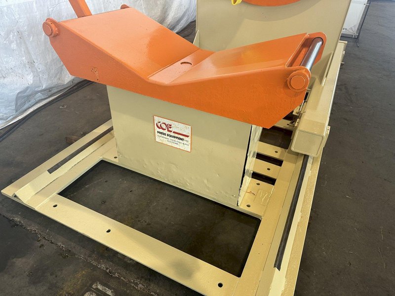 15000 LB X 24" COE MOTORIZED POWER COIL REEL UNCOILER WITH COIL CAR: STOCK 18354