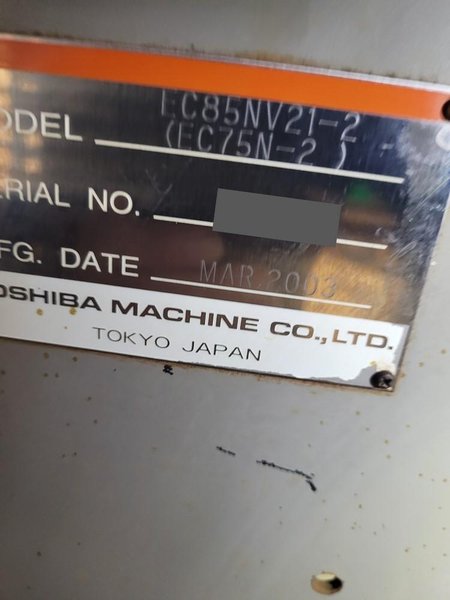 2003 TOSHIBA EC85NV21-2 INJECTION MOLDING MACHINE: STOCK #21221