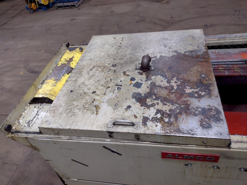 60" X 8 CU FT ALMCO MODEL V8-S TUB TYPE VIBRATORY DEBURRING FINISHING SYSTEM: STOCK #18832