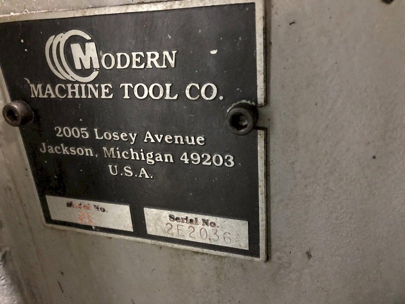 2" MODERN MODEL #2E AUTOMATIC TUBE CUT-OFF MACHINE WITH LOAD RACK: STOCK #17258