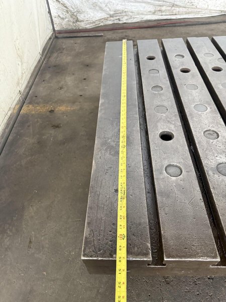 74" X 50" X 6" T-SLOT BOLSTER PLATE. STOCK #0113426