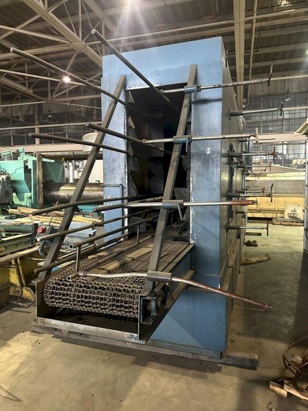 24" X 50" DUNNAGE WASH SYSTEMS 3-STAGE STAINLESS STEEL PASS THRU CONVEYOR TOTE / PALLET WASHER: STOCK #14892