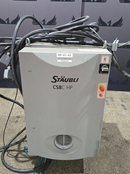 STAUBLI TX200 / CS8C TX200 ROBOTIC ARM AND CABINET – NO TEACH PENDANT USED