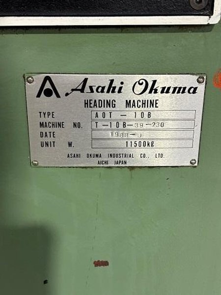 3/8" ASAHI OKUMA MDL# AOT 10B 2 DIE 2 BLOW COLD HEADER