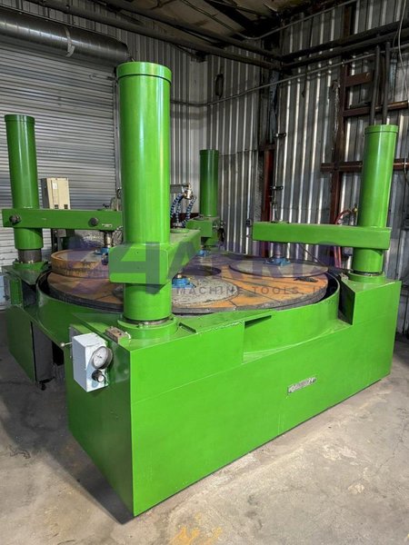 84" SPITFIRE, MODEL 84PNLC, (4) PNEUMATIC HOLD DOWNS, CONDITIONING RINGS, VARIABLE SPEED TABLE, DRIP SYSTEM