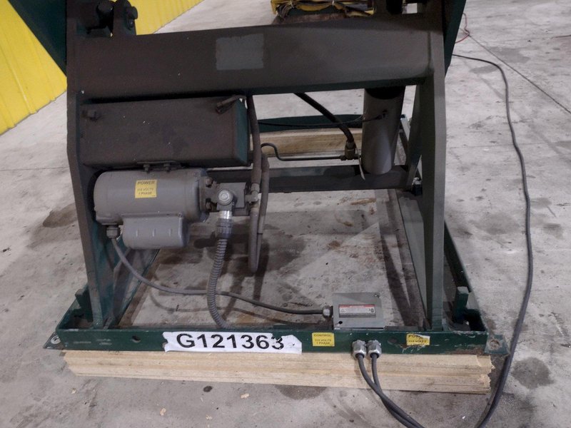 60" X 48" X 3500 LB SOUTHWORTH MODEL #LS4-36 DOUBLE ROLLER TOP LIFT TABLE, 110V SINGLE PHASE: STOCK #20926