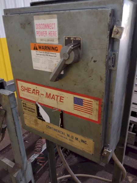 13' x 1/4" AMADA MODEL #M-4065 MECHANICAL POWER SQUARING SHEAR, FRONT GUAGING, CONVEYOR &amp; STACKER: STOCK #19272