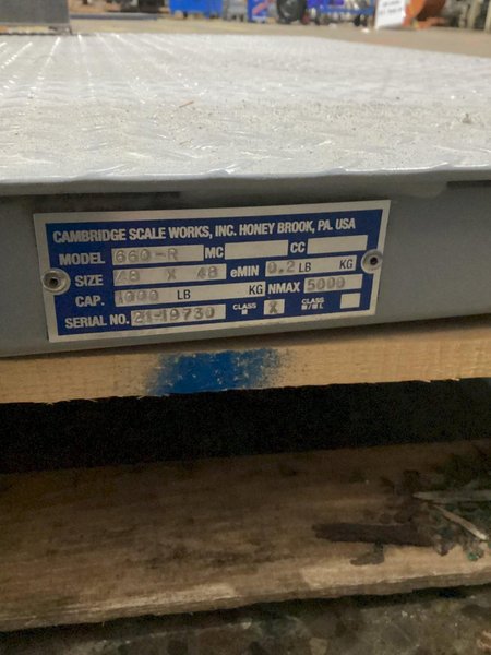 CAMBRIDGE SCALE WORKS 660-R ELECTRONIC SCALE USED