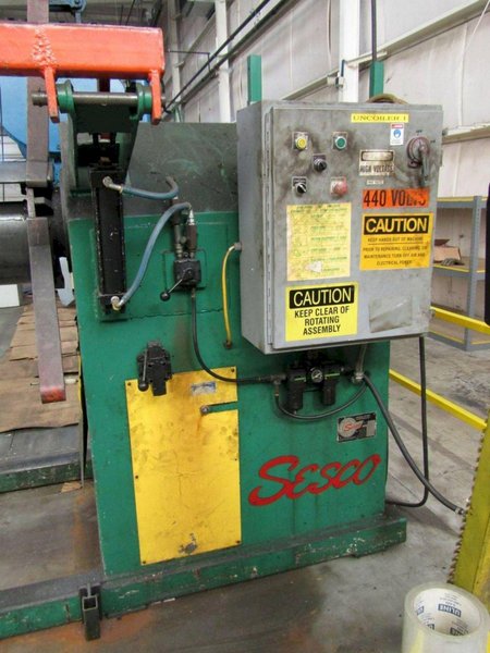 30,000 LB X 36" SESCO MODEL #55-422 MOTORIZED UNCOILER COIL REEL