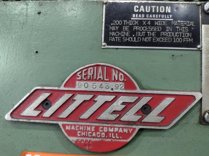 12" X .125" LITTELL MODEL #412-7PD MOTORIZED COIL STRIP STRAIGHTENER: STOCK #23708