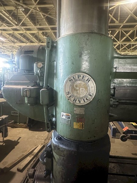 8' X 19" CINCINNATI BICKFORD RADIAL DRILL. STOCK # 036326