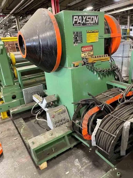 60,000# x 72" Paxson Cone Uncoiler w/Coil Car