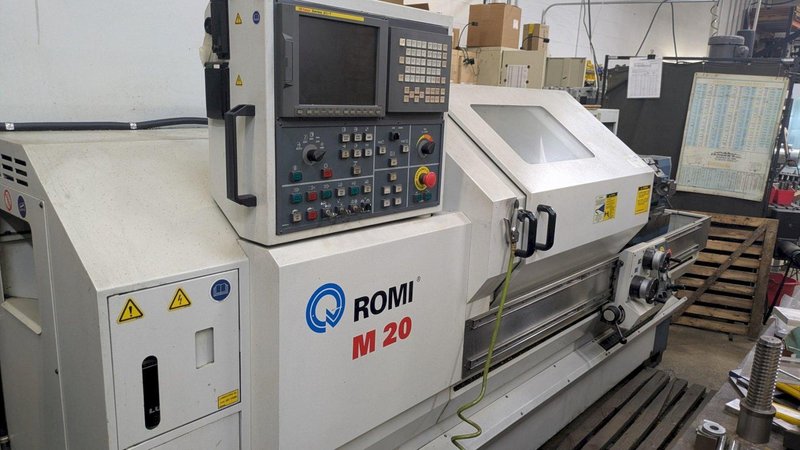 Romi 60" m20 CNC lathe 2005 with turret S#002-089905-404