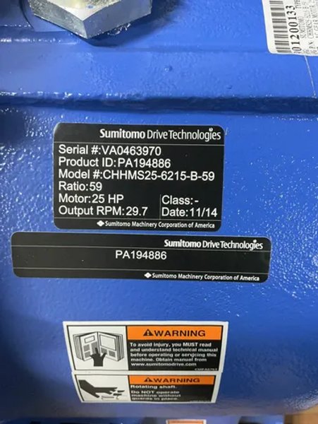 Sumitomo 25 Hp Gear Drive  - Chhms25-6215-b-59