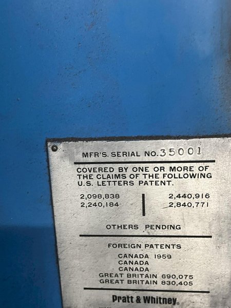 PRATT &amp; WHITNEY 4EA CNC JIG BORER. STOCK # 0991025