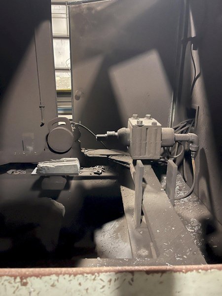 2005 Eagle automated saw and knockout system s/n 05027 with enclosure with light curtain, 2005 Fanuc robot model M-900iA 350 s/n r05743652 with Fanuc system R-J3iB controls s/n e05608535, with saw grips, Eagle enclosure with core knockout system, Allen Bradley plc with panelview 700, core butt discharge conveyor with drive, gate and riser dropoff, related conveyors