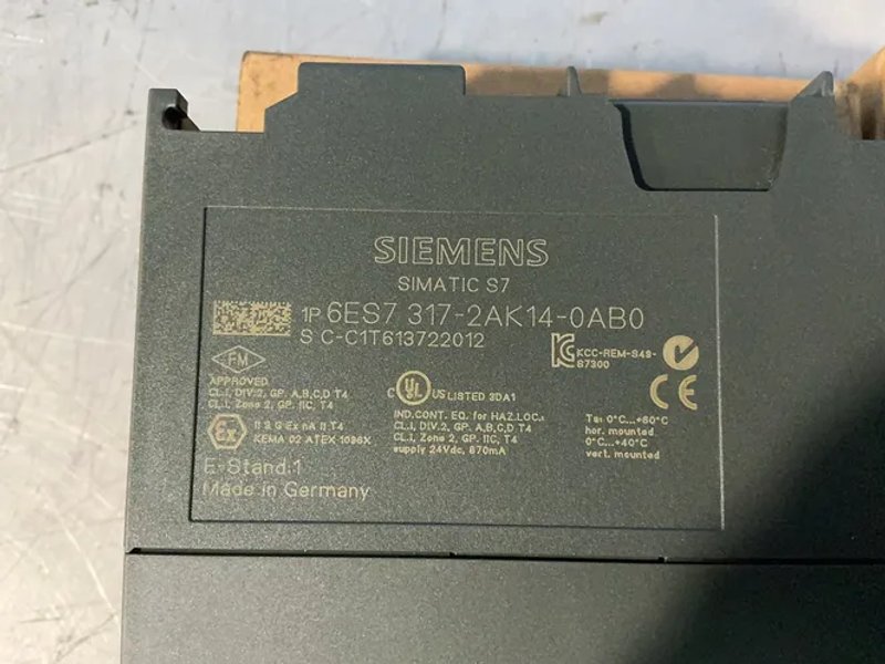 Siemens Simatic S7-300 Central Processing Units - 6es7 317-2ak14-0ab0