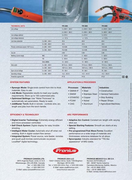 FRONIUS TRANSPULS AUTOMATED WELDING SYSTEM WITH AMET XM CONTROLS, NEW ON SKID: STOCK #23303