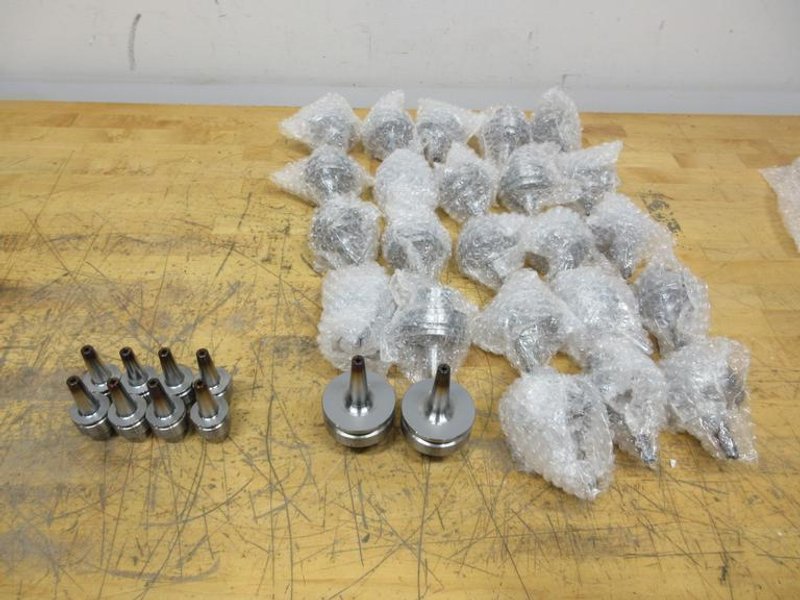 Haimer HSK32 &amp; 63 Shrink Fit Tool Holders, (8 pc) E32.140.03 Dia 3mm x 60, (25 pc) F63.140.03 Dia 3mm x 80, **Used**- Auction Item