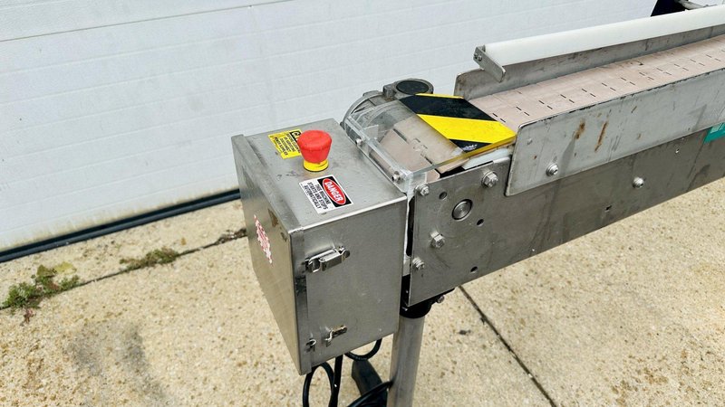 Inline Filling Systems  |  S.S. 4” x 10' Flattop Belt Conveyor / Smooth Top Belt