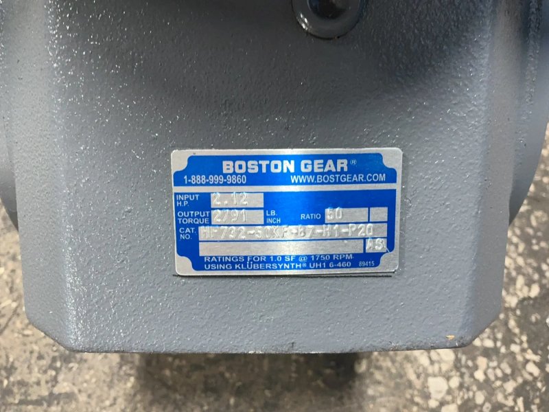 Boston Gear Ratio: 50 Gear Reducer - Hf732-50kf-b7-h1-p20