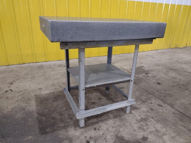 36" X 24" X 5" CHALLENGE GRAY GRANITE SURFACE PLATE ON STAND: STOCK #23417