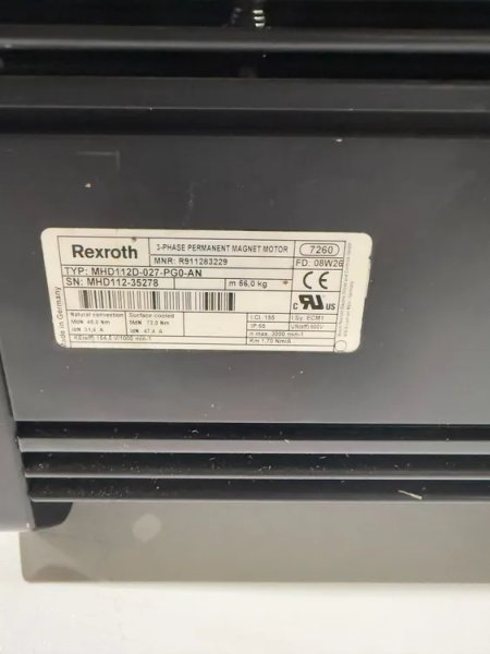 REXROTH MHD112D-027-PP0-BN SERVO MOTOR USED